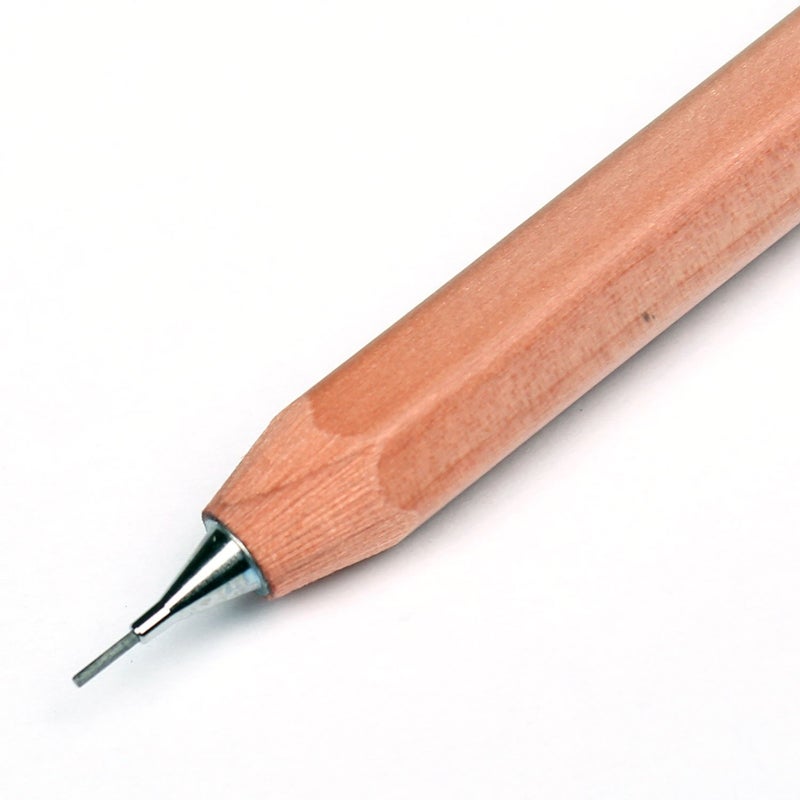 Kitaboshi Woodcase Note W-300R Mechanical Pencil 0.5mm (Pack of 3 Pencils) - Image 4
